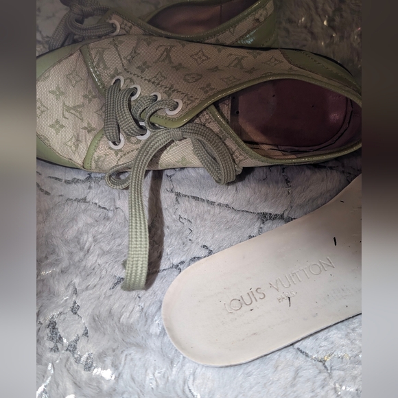Louis Vuitton Green Shoes Resoled 36.5 COA - Picture 7 of 10